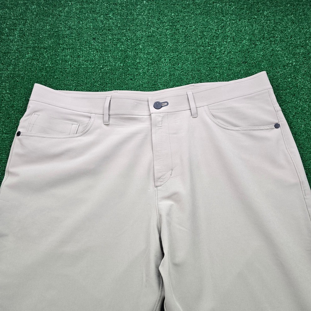 Public Rec Pants Mens 38x30 Beige Chino Flat Front Performance Golf Casual - Picture 3 of 16